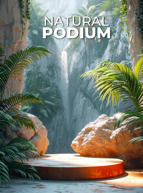 3d realistic podium background for product display