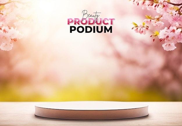 3d realistic podium background for product display