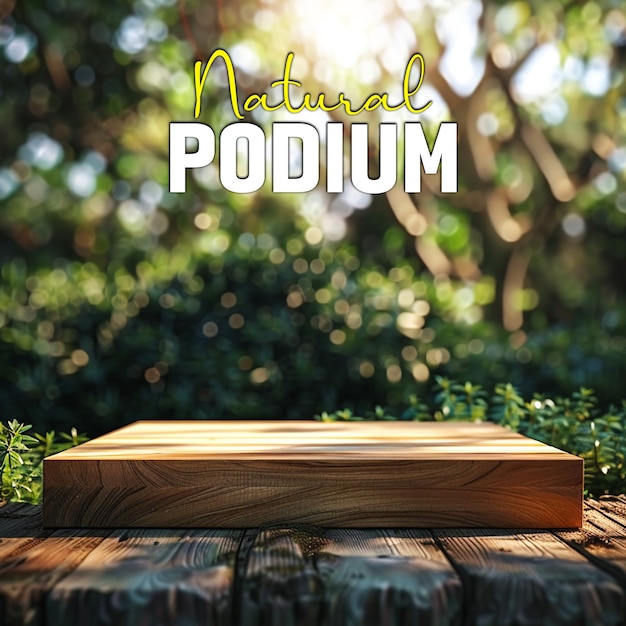 3d realistic podium banner for product display