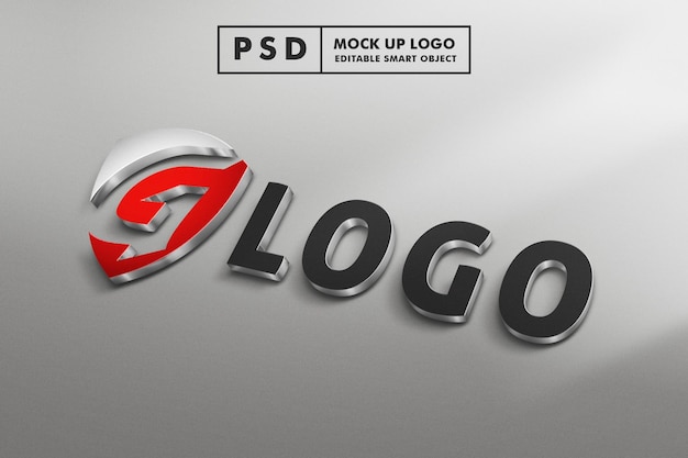 3d Realistic Psd Logo Mockup