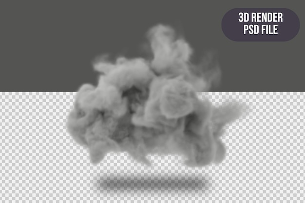 3D realistic smoky cloud isolated