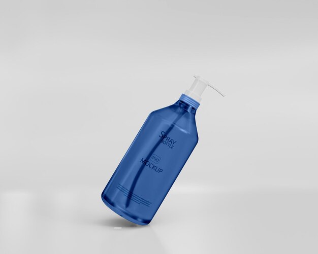 PSD 3d realistic spray bottle mockup