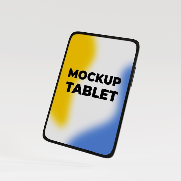 3d realistic tablet mockup with editable layer