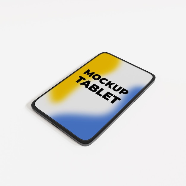 3d realistic tablet mockup with editable layer