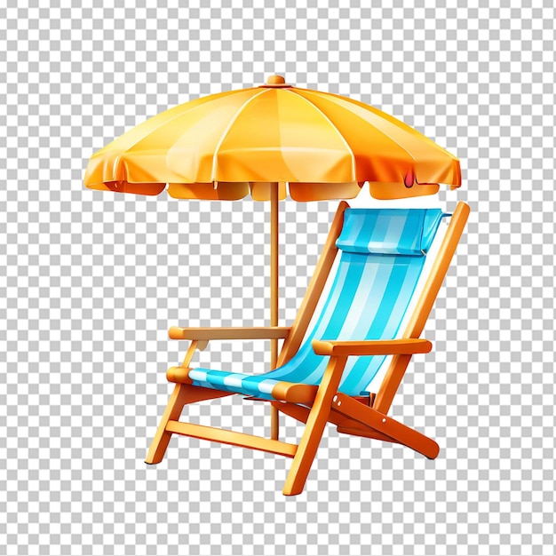 3d realistic vector vacation icon beach sunbed with umbrella wooden deck chair