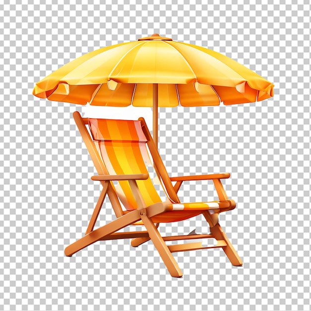 3d realistic vector vacation icon beach sunbed with umbrella wooden deck chair