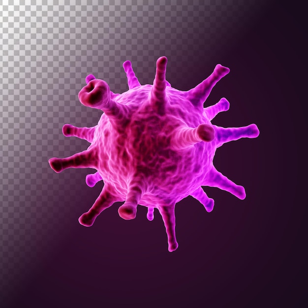 3d realistic virus transparent background