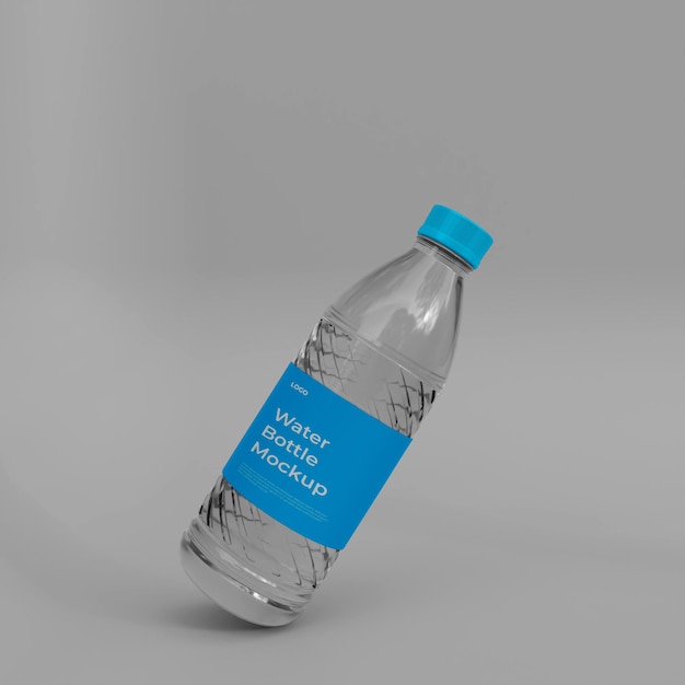 3D Realistic Water Bottle Mockup