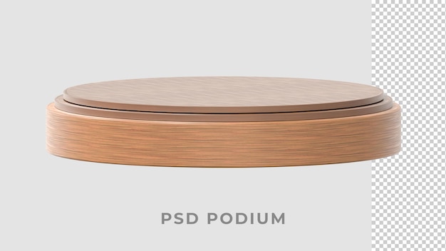 3D realistic wood luxury podium