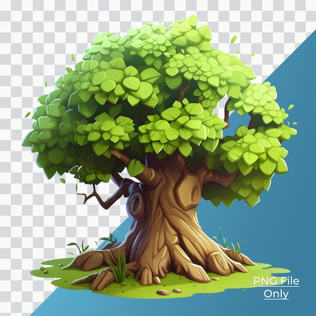 3d reality tree soft smooth lighting only png premium psd