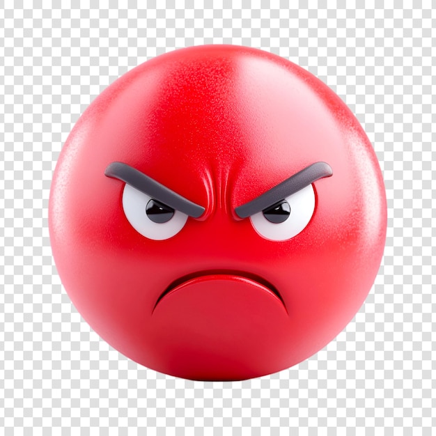 PSD 3d red angry emoji icon