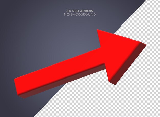 3d red arrow icon symbol infographic direction education design element cursor wrong no background