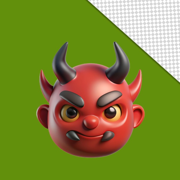 3d Red devil face