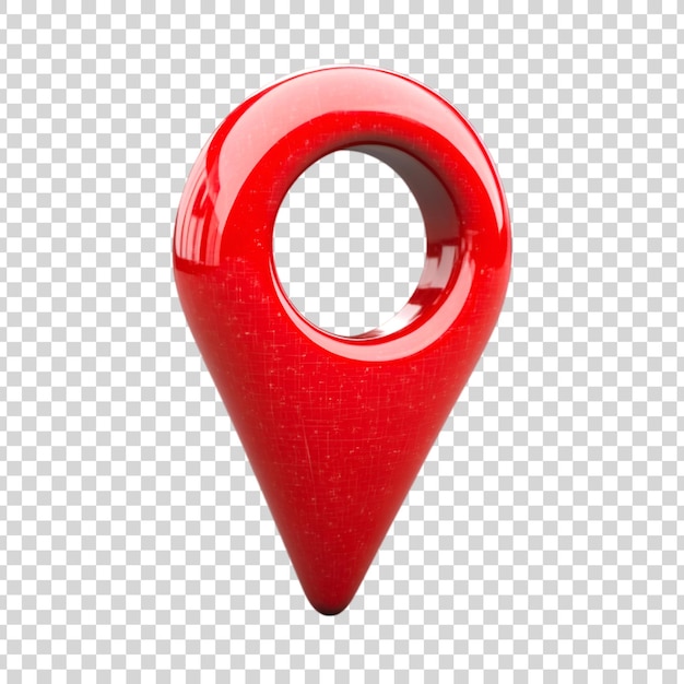 3d red location pin icon Isolated on a white background