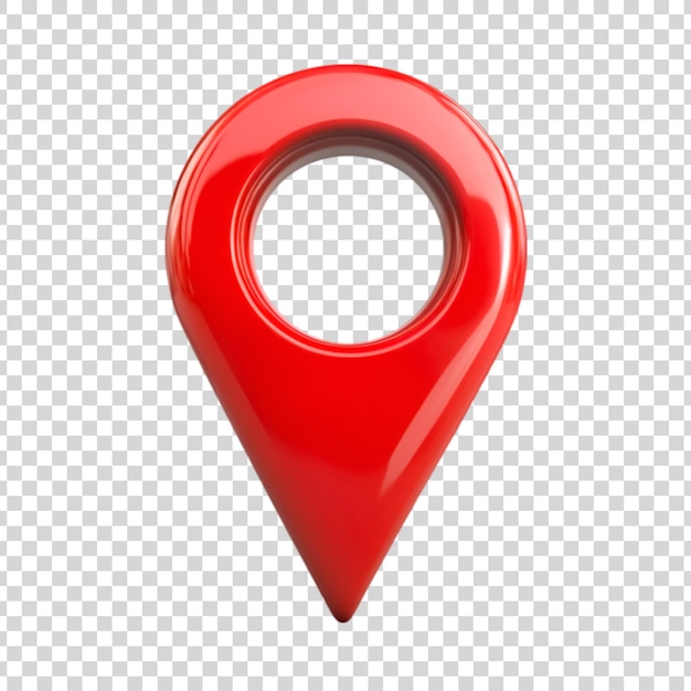 3d red location pin icon Isolated on a white background