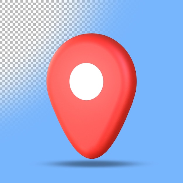 3d red map pin location. Three dimensional render illustration.