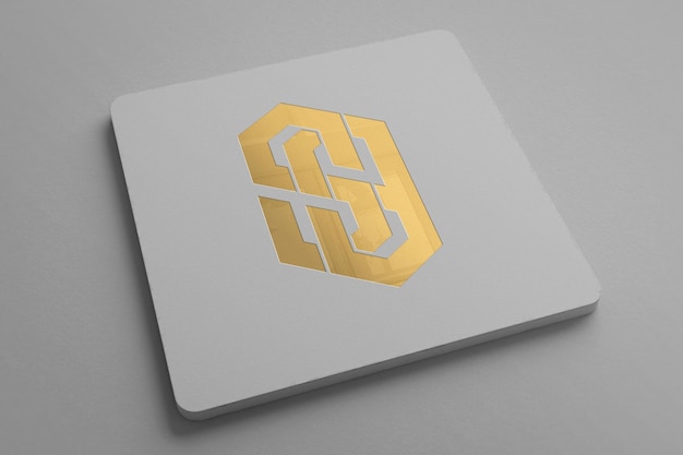 3D Reflected Logo Mockup