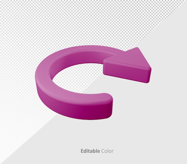 3D Refresh Symbol Template With Editable Color