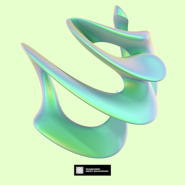 3d render abstract holographic shape