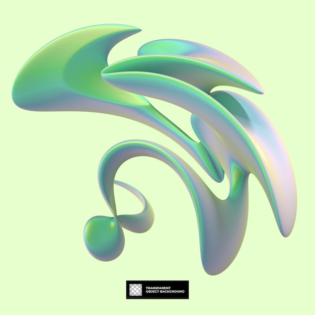 3d render abstract holographic shape