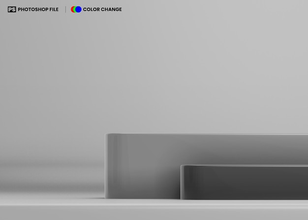 3D Render Abstract Podium Mockup