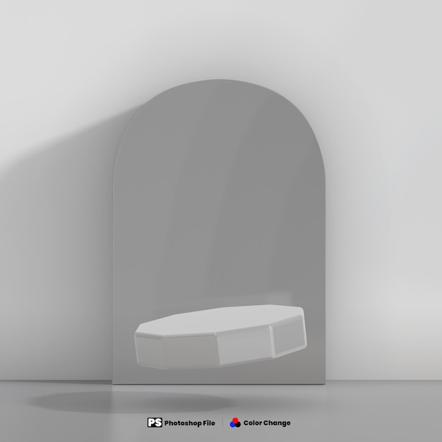 3D Render Abstract Podium