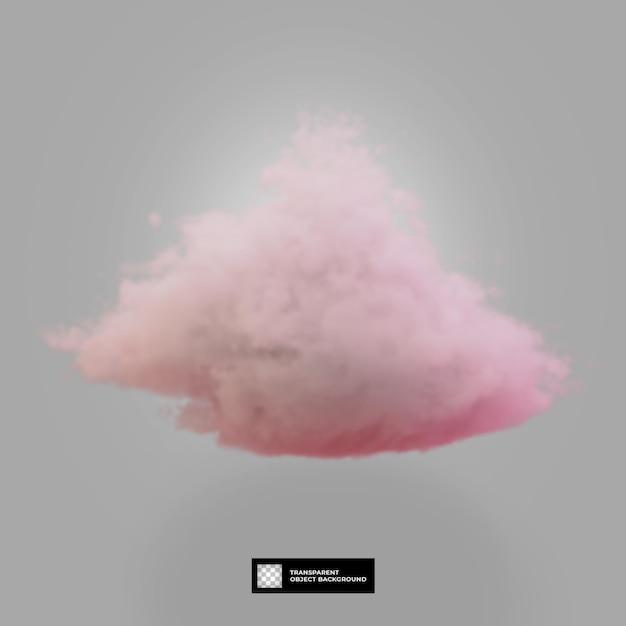 3d render aesthetic pink cloud