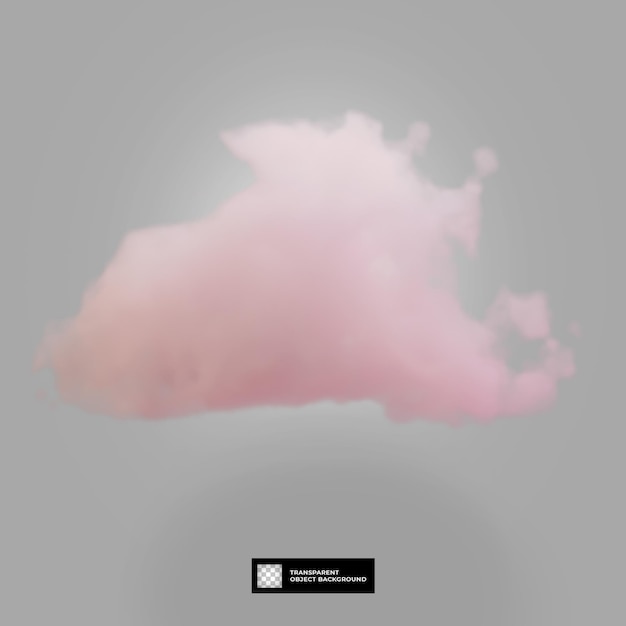 3d render aesthetic pink cloud