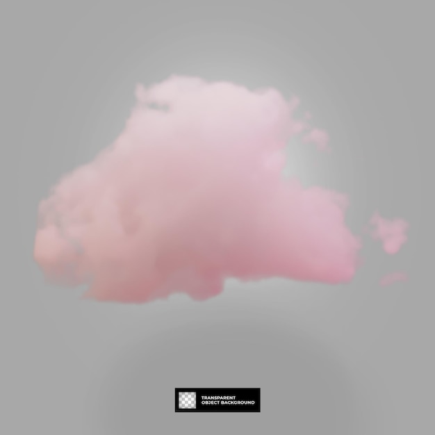 3d render aesthetic pink cloud