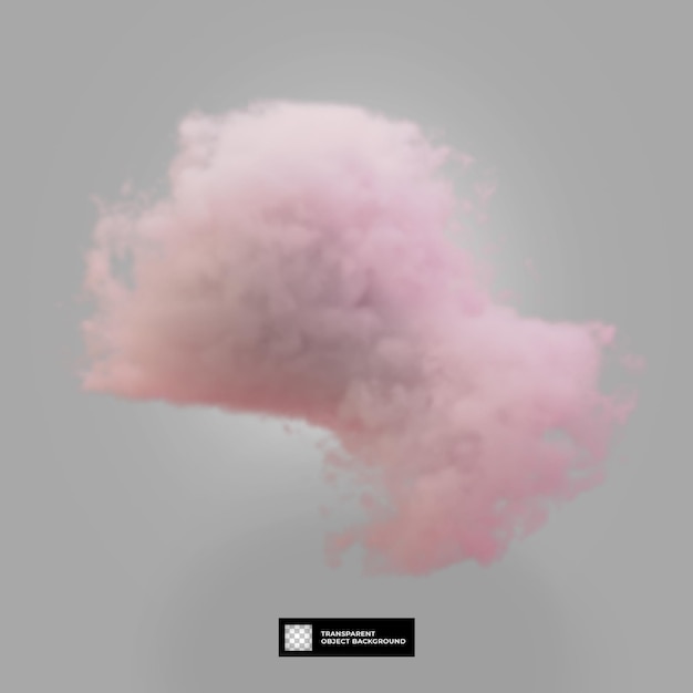 3d render aesthetic pink cloud