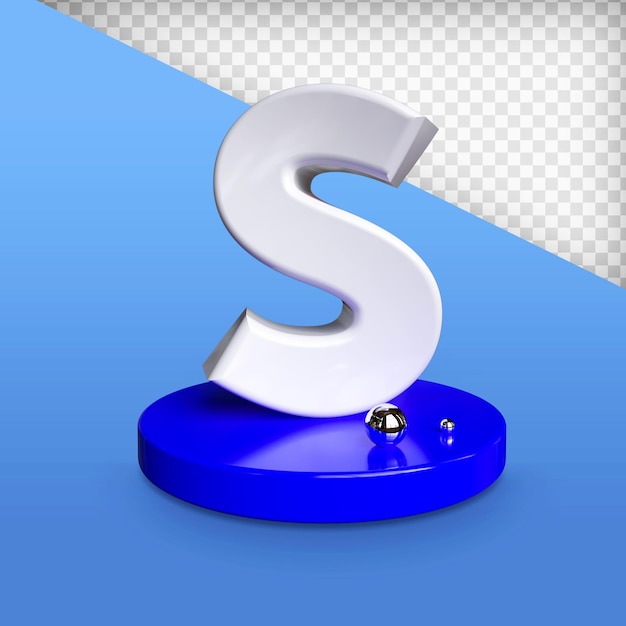 3d render alphabet premium