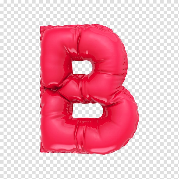 PSD 3d render alphabet transparent