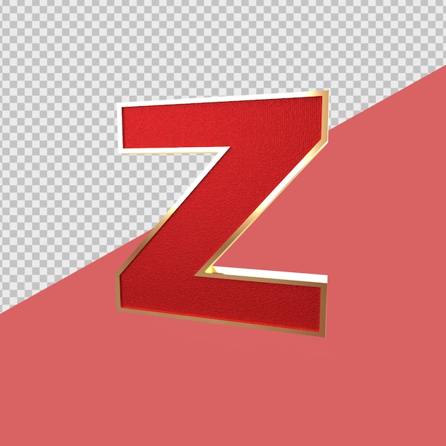 3D Render Alphabet Z