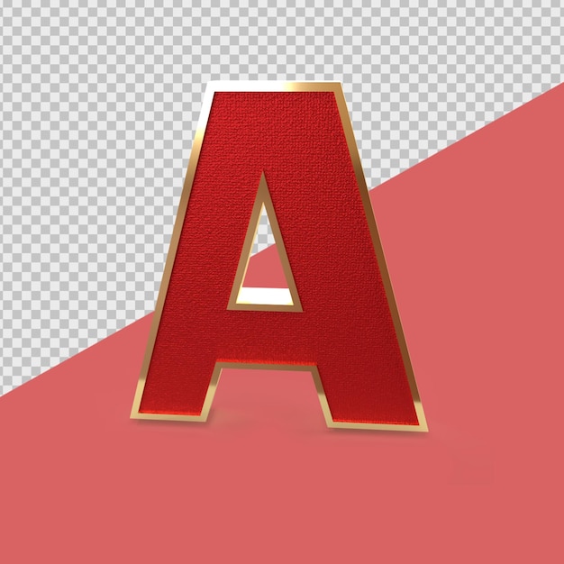 3D Render Alphabet A