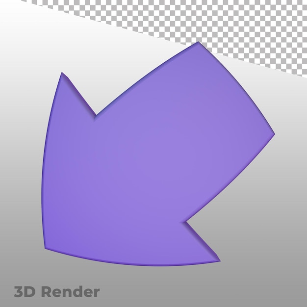 3D Render Arrow Symbol UI Icon