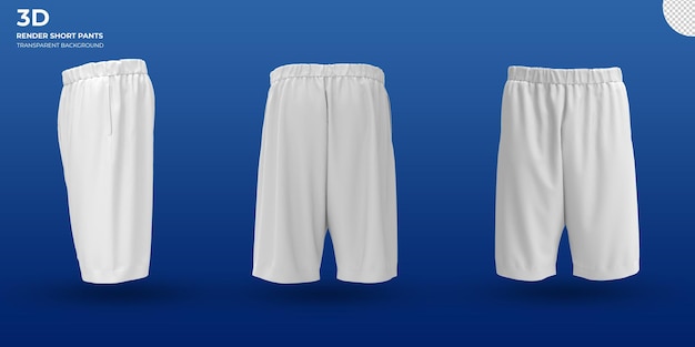 3d render basketball men short pants mockup