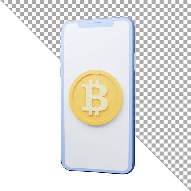 3d render bitcoin aplication icon