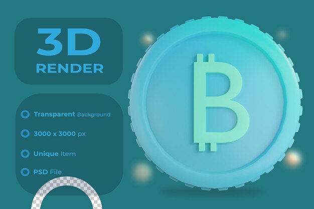 3d render bitcoin illustration