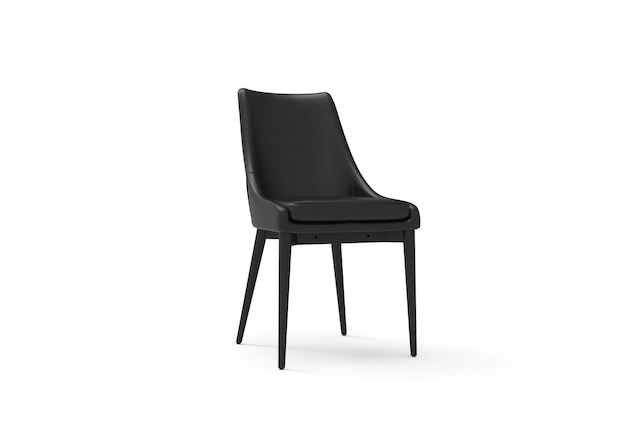 3D Render black dining chair Home and furniture concept