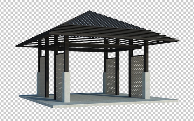 3d Render Building Structure Isolated