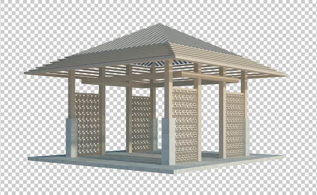 3d Render Building Structure Isolated