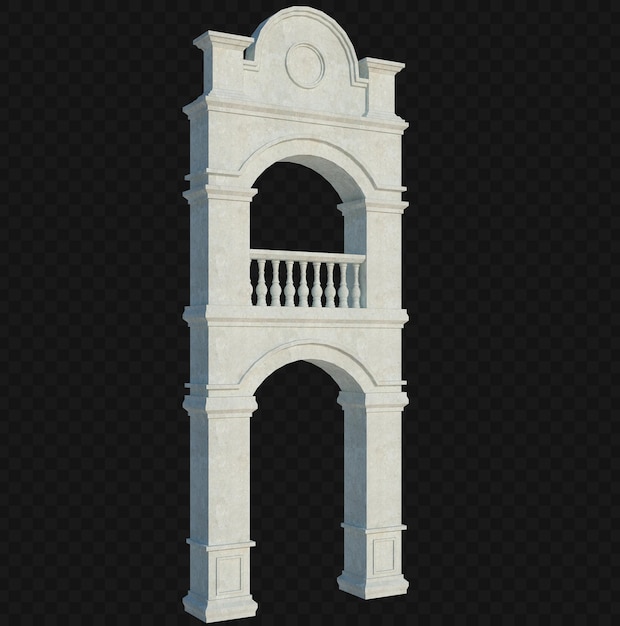 3d Render Building Structure Isolated