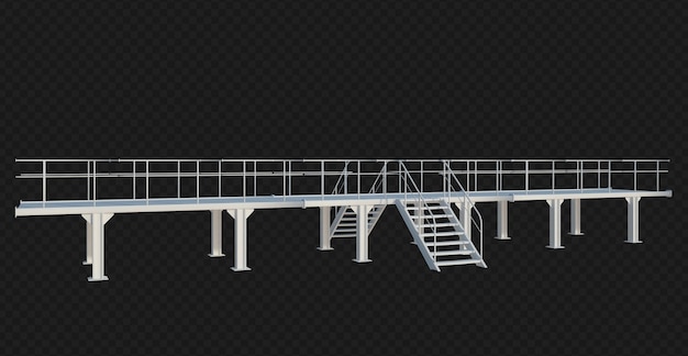 PSD 3d render building structure on isolated