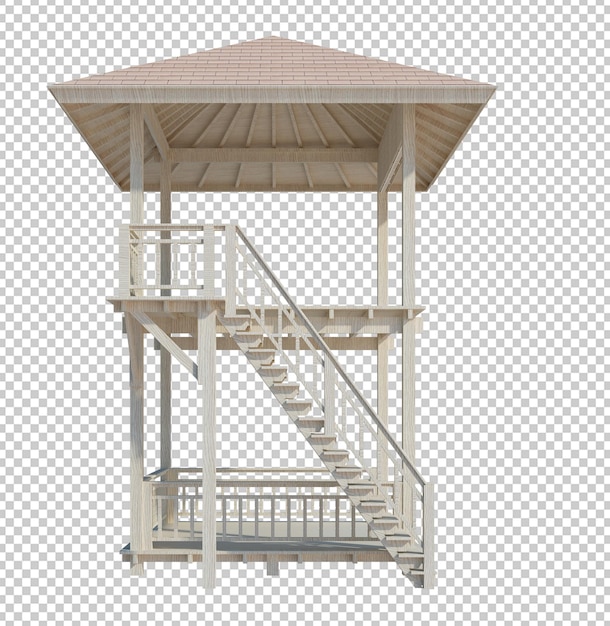 PSD 3d render building structure isolated