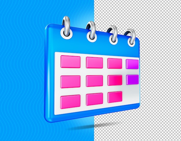 3d render calendar icon