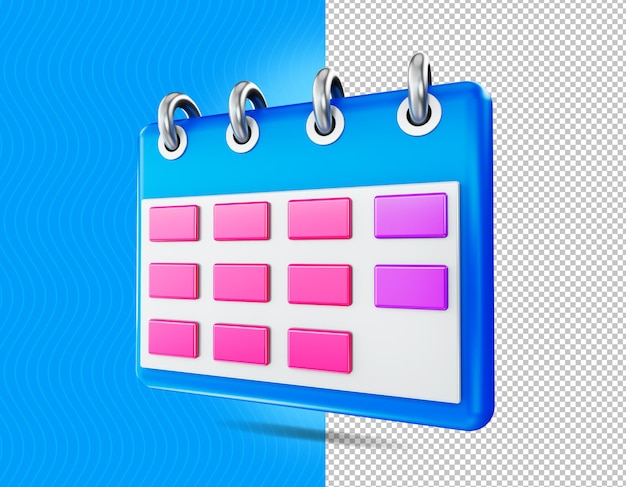 3d render calendar icon