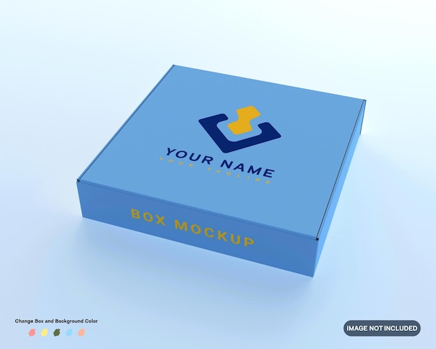 3d render cardboard box packaging mock up