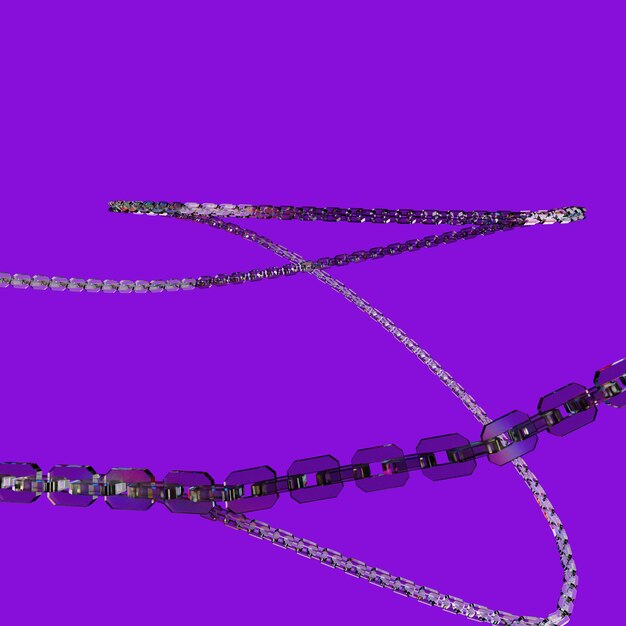 PSD 3d render chain with transparant background