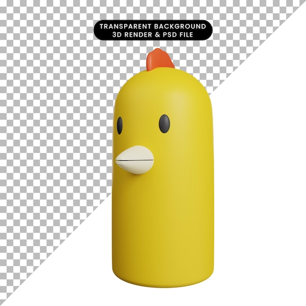 3d render chiken avatar