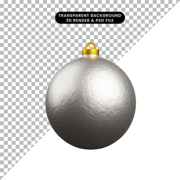 3d render christmas toy ornaments icon christmas ball